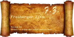 Freiberger Zita névjegykártya